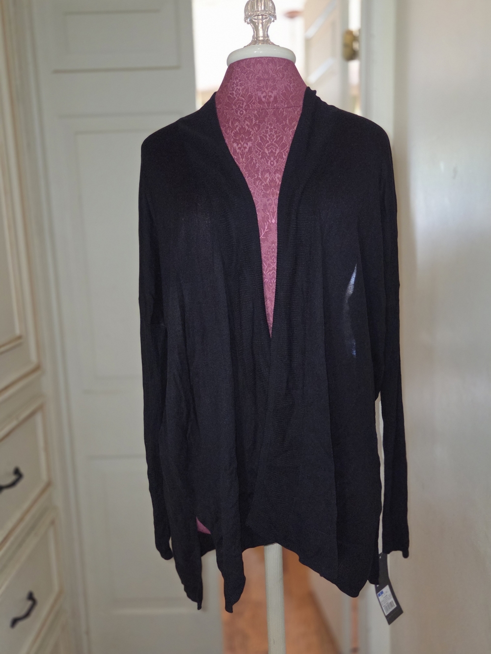 Mossimo Supply Co. Black Open-Front Drapey Cardigan